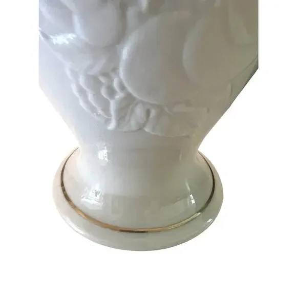 Vintage Lenox Fruits of Life Harvest Embossed Gold Trimmed Vase 9.5